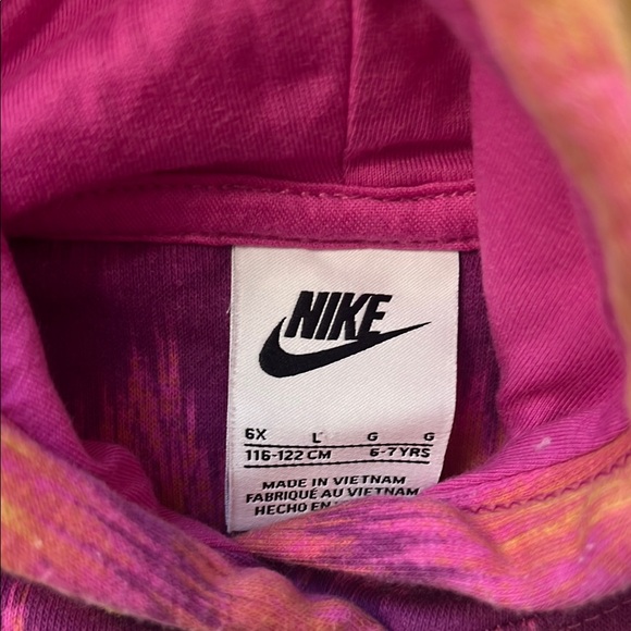 Nike Kids Tie-Dye Hoodie - Pink and Yellow - Picture 2 of 3